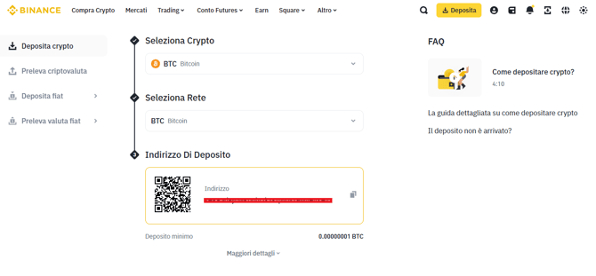 Indirizzo Binance 4